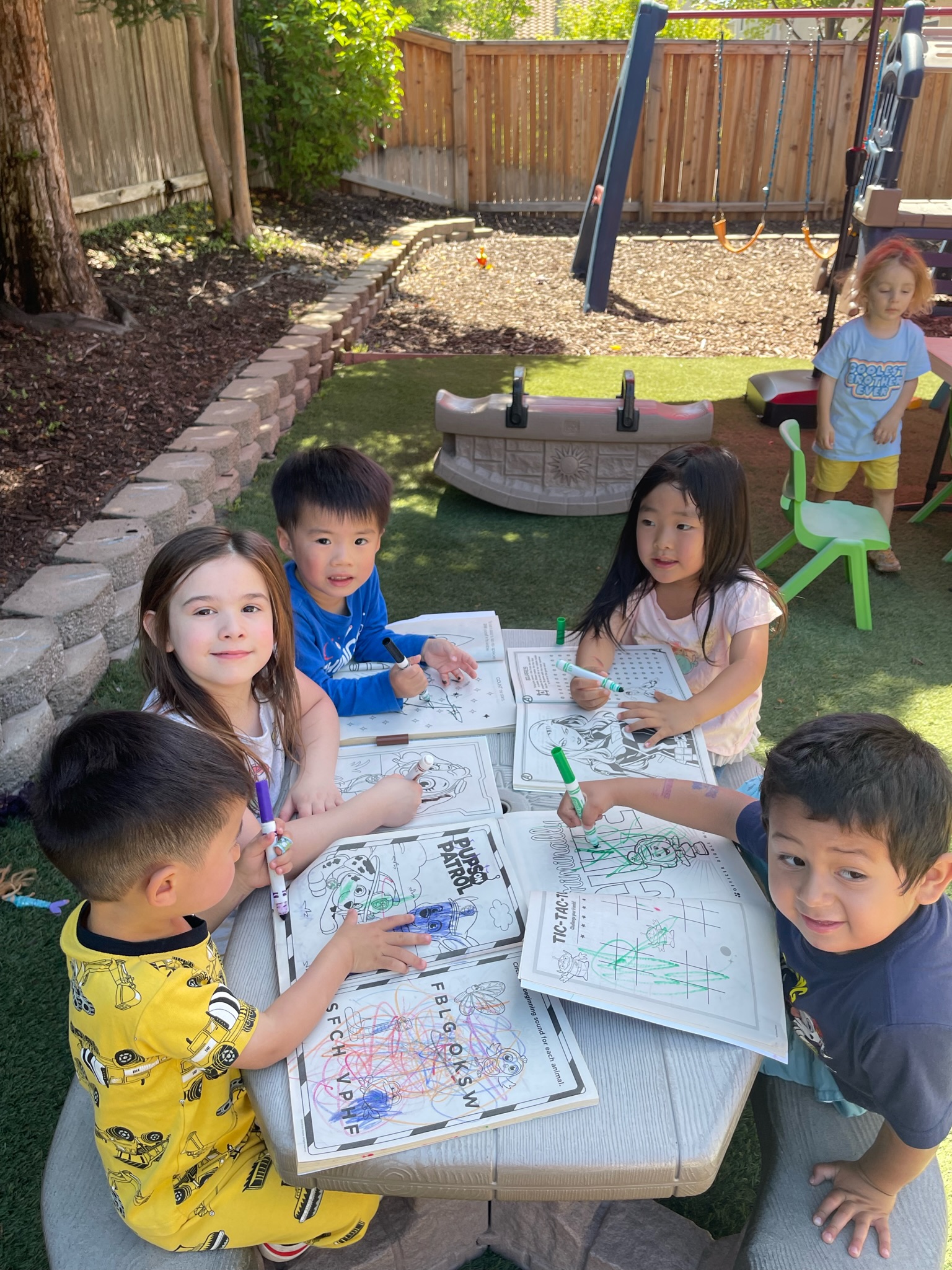 Children doing arts and crafts activities