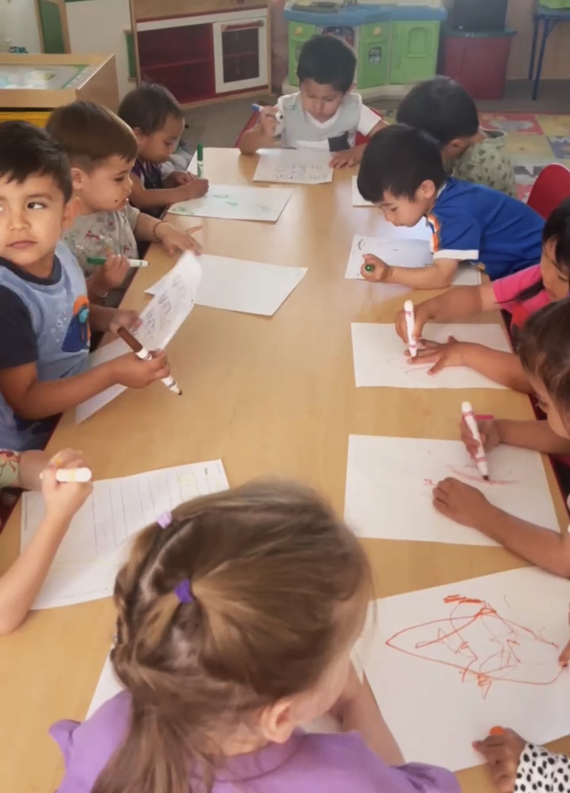 Colorful preschool classroom
